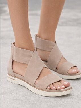 Eileen Fisher Nubuck Leather Sneaker Sandal, taupe size 8